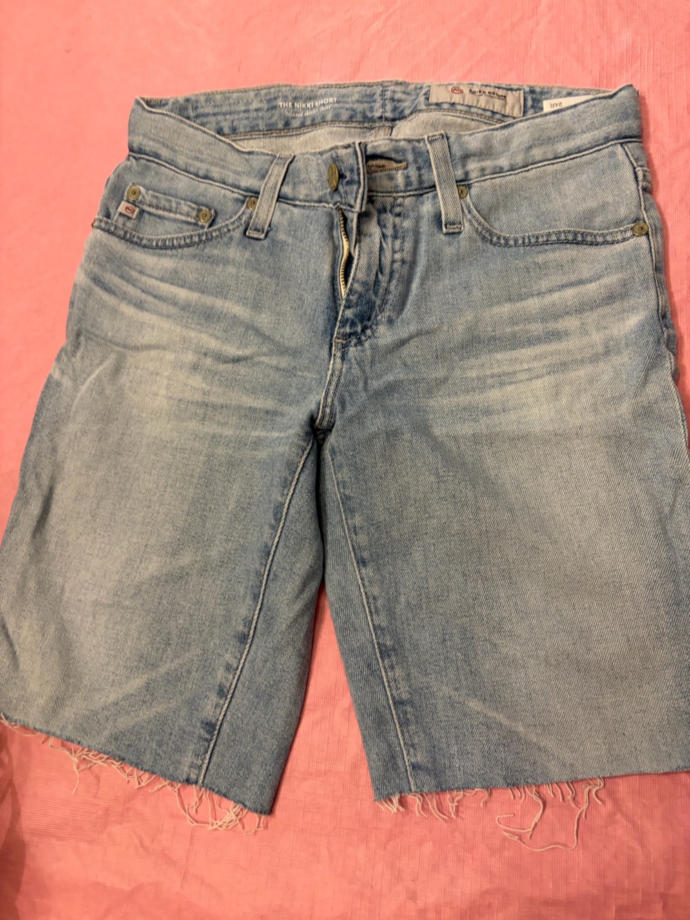 AG Adriano Goldschmied the Nikki Short relaxed skinny Denim cutoff Shorts - 24 - Picture 2 of 10
